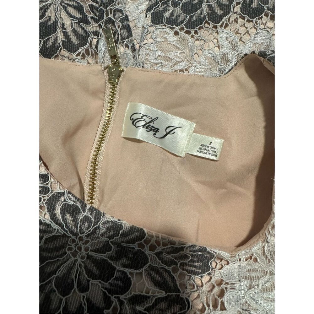 Eliza J Lace fit & flare sleeveless dress with pockets 8 - Picture 3 of 14